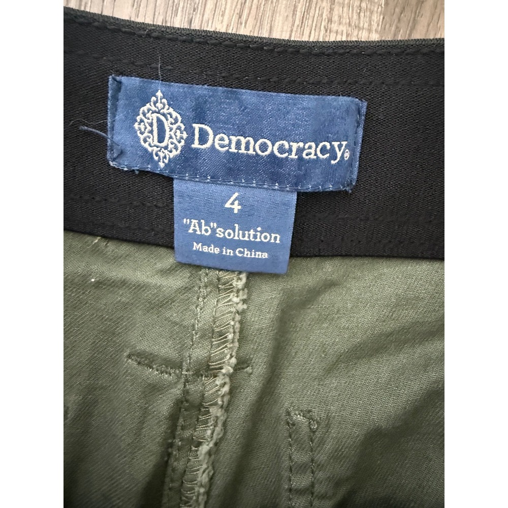 Democracy Ab Solution Olive Green Wide Leg Cargo Utility Pants Wide Leg Size 4 - Picture 4 of 9